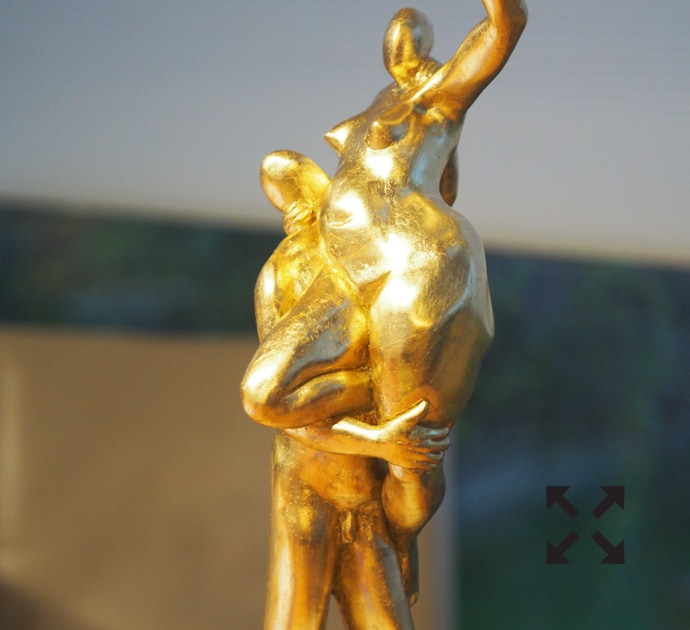 Raub der Sabinerin, Lindenholz 55cm, vergoldet